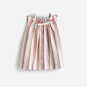 Madewell Brown Red Blue Stripe Shirt